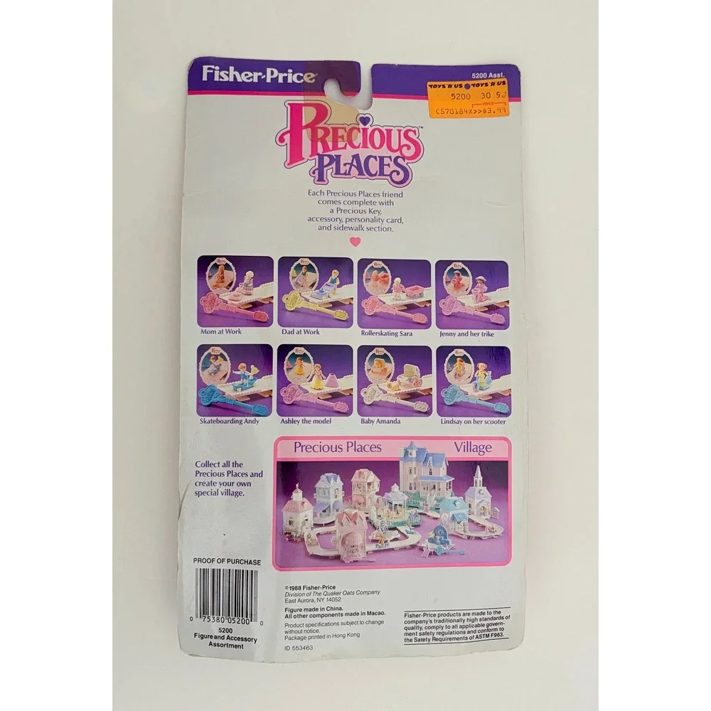 NEW!! Fisher Price PRECIOUS PLACES Friend Skateboarding Andy Key Dollhouse